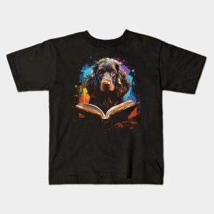 Boykin Spaniel Reads Book Kids T-Shirt